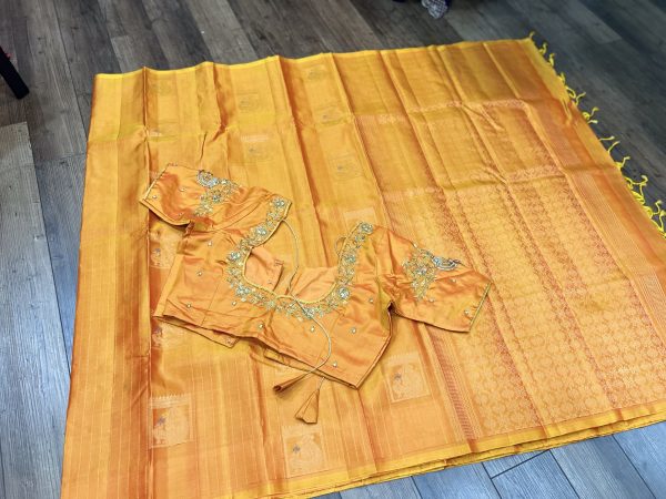 Pure Handloom soft silk SAREES saree with silk mark certificate - Image 3