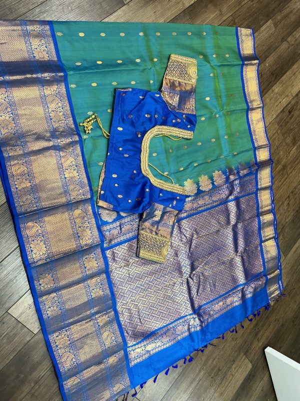Pure Gadwal silk saree with magam work blouse