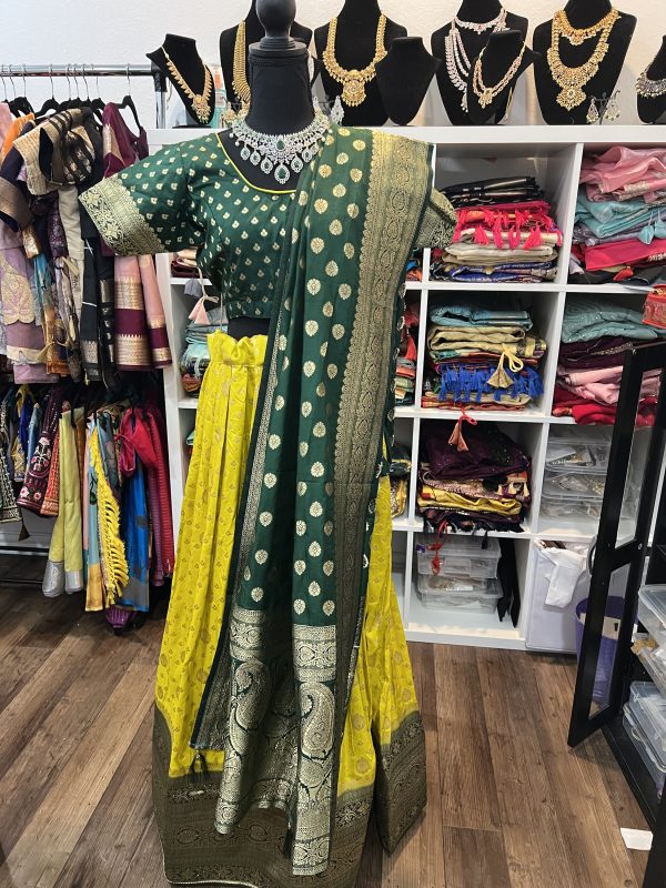 Banarasi Khadi Georgette Lehanga