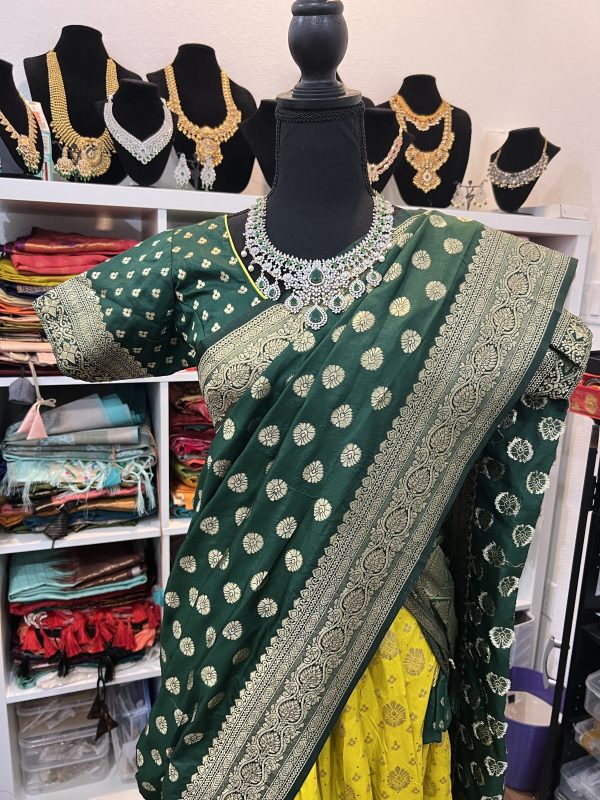 Banarasi Khadi Georgette Lehanga - Image 2