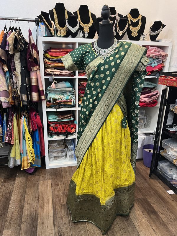 Banarasi Khadi Georgette Lehanga - Image 3