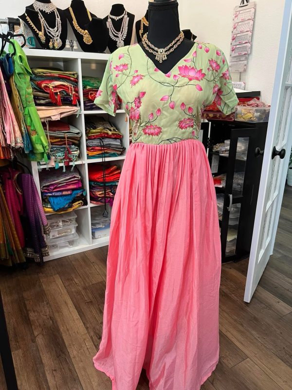 Kalamkari party wear gown