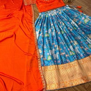 Chinnon silk pichwai Lehanga
