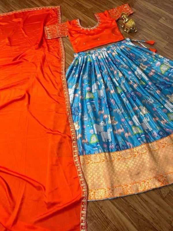 Chinnon silk pichwai Lehanga