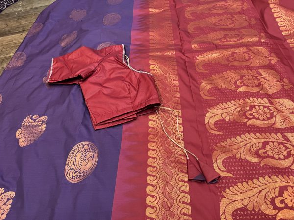 Semi Kanchi soft silk sarees - Image 3